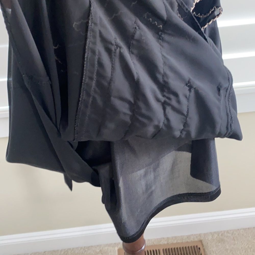 Black ruffle tunic dress size small boho - Picture 4 of 10